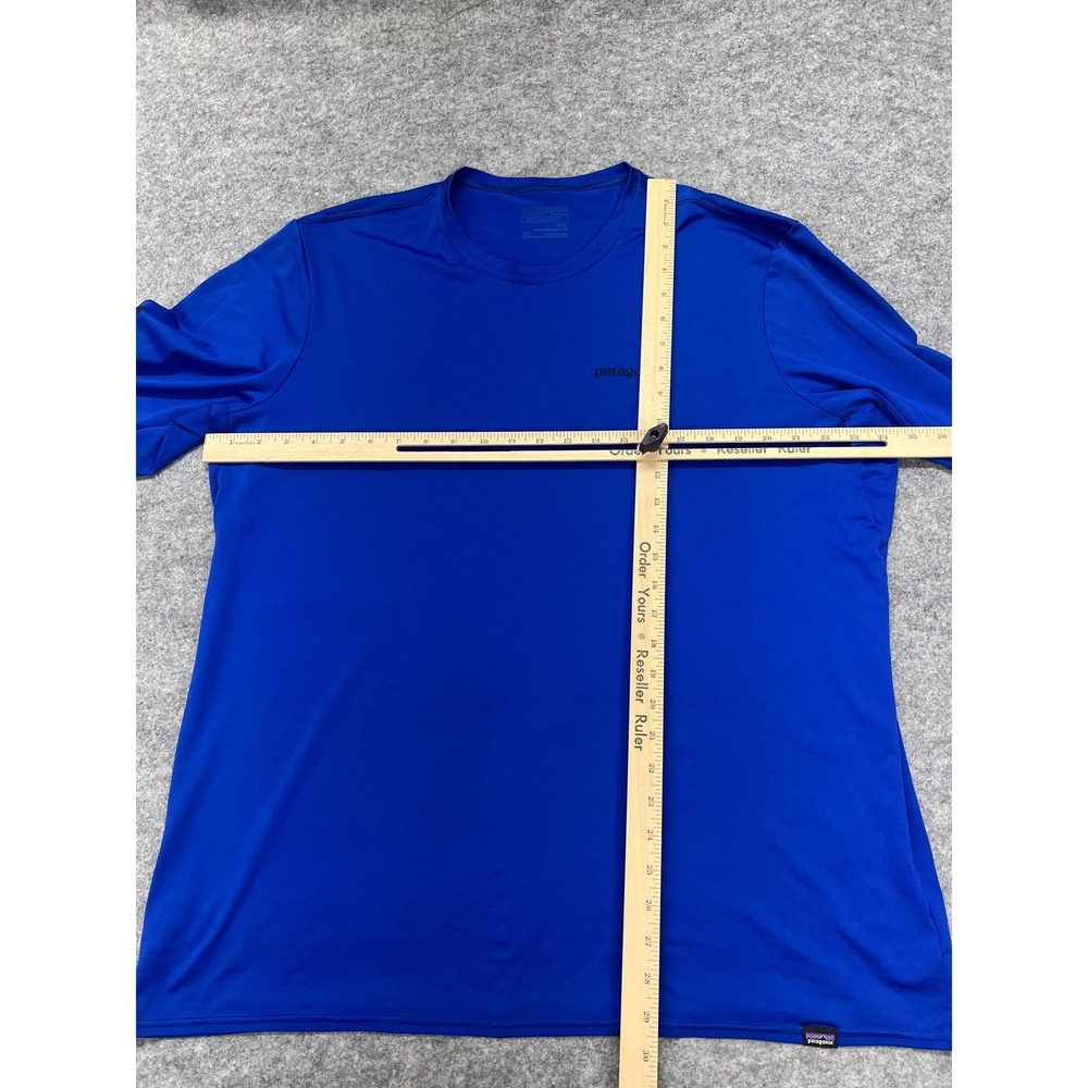 Patagonia Shirt Mens 2XL Blue Capilene Baselayer Long Sleeve Performance Tagless - Picture 6 of 9